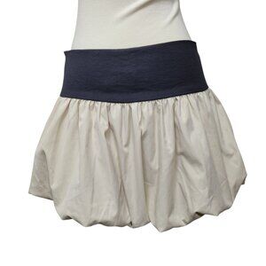 NWT White Fox Bubble Mini Skirt Black Cream Colorblock Size Small Y2K Trendy Par